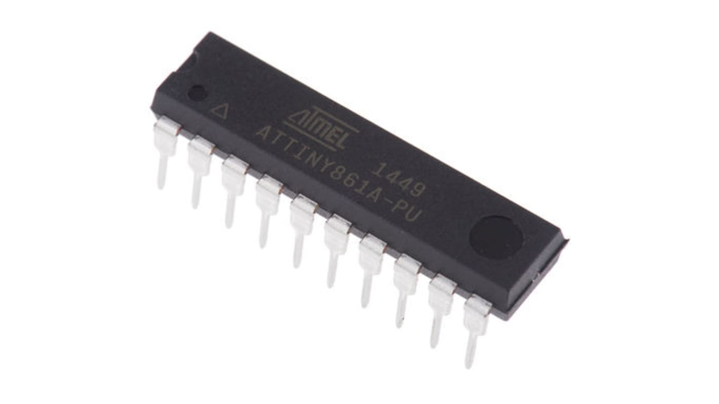 Mikrokontroler Microchip ATtiny861 PDIP 20-pinowy Otwór przezierny AVR 8 kB 8bit CAN: 20MHz RAM:512 B Ethernet: Flash