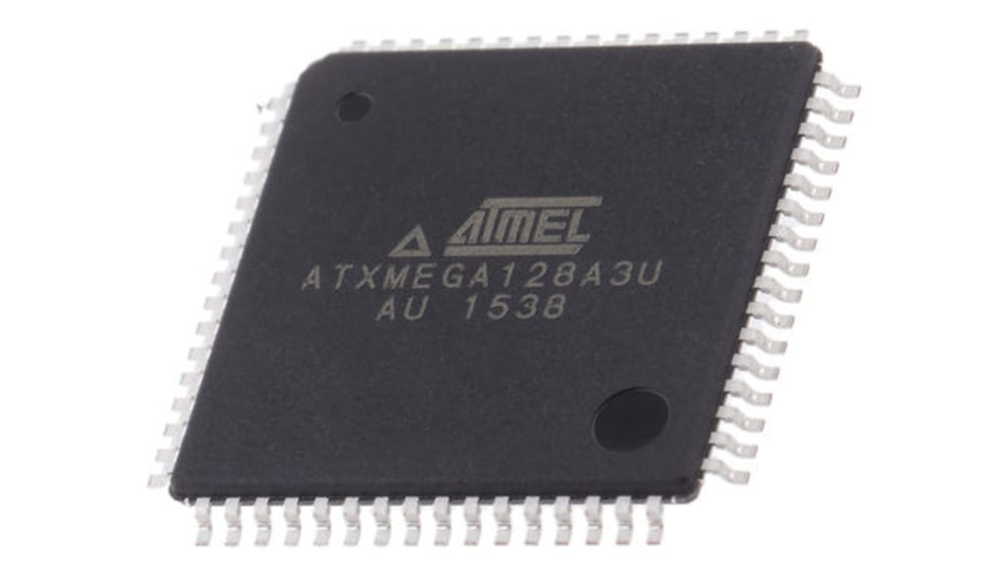 Microchip AVR XMEGA マイコン, 32MHz, 128 + 8 kB, フラッシュ, 64-Pin TQFP