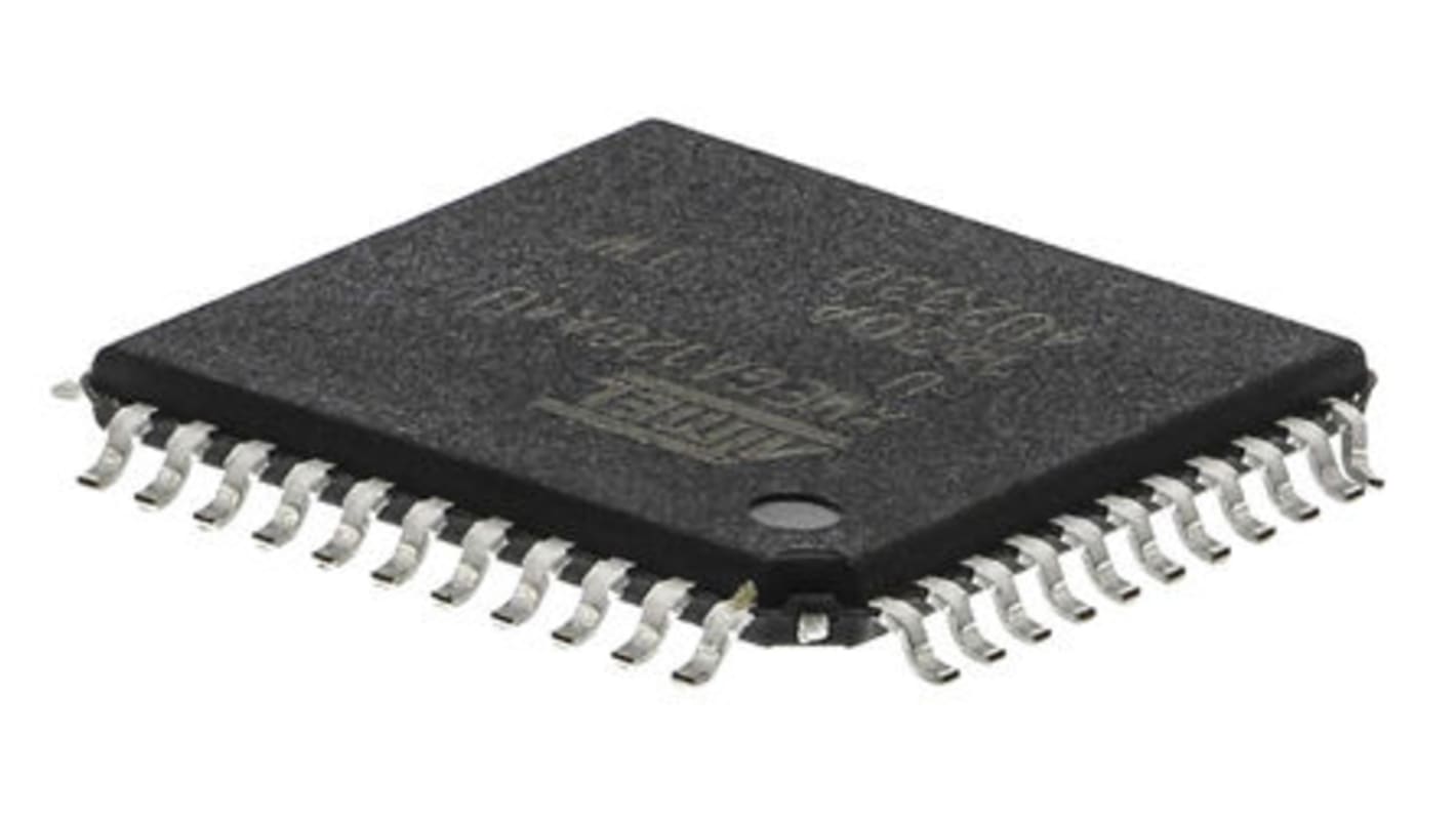 Microchip AVR XMEGA マイコン, 32MHz, 128 + 8 kB, フラッシュ, 44-Pin TQFP