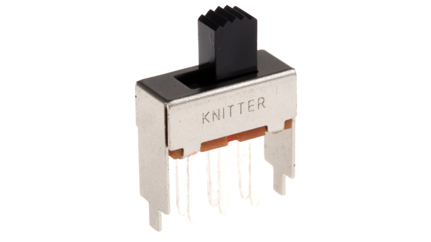 KNITTER-SWITCH PCB Slide Switch DPDT Latching 350 mA@ 30 V dc Slide
