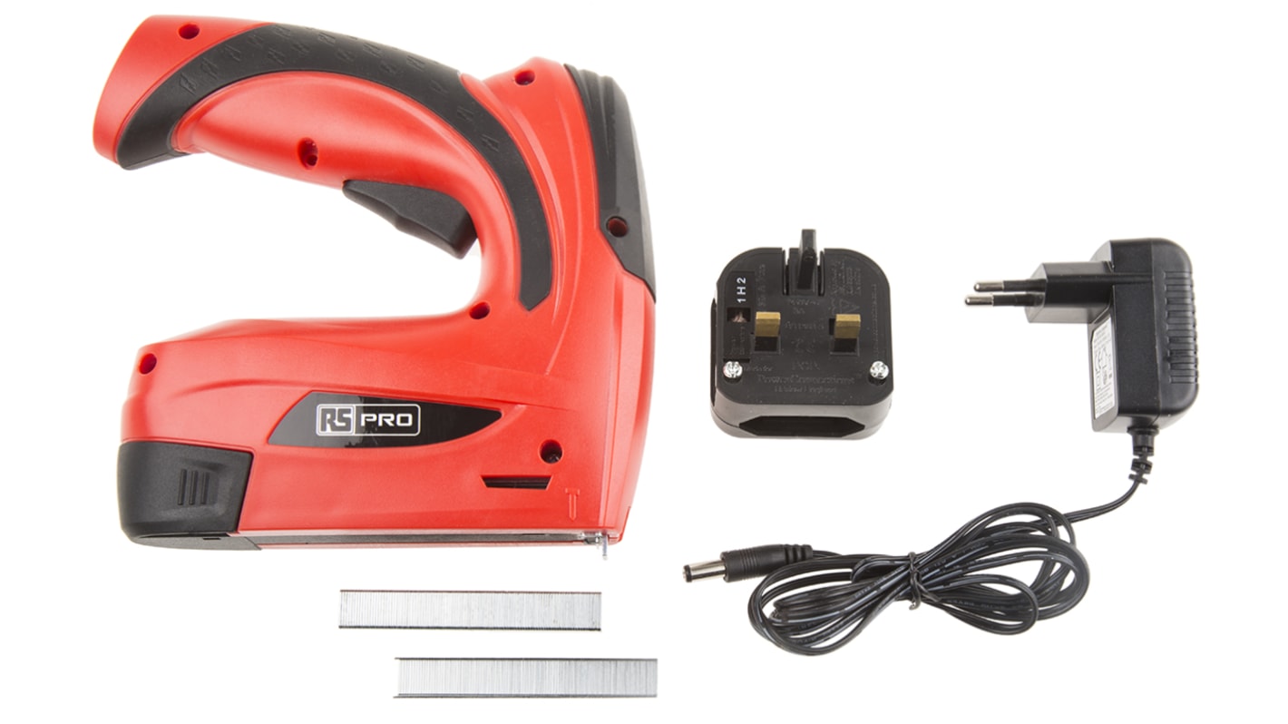 RS PRO 10mm Corded Nail Gun, Type C - EuroPlug, Type G - British 3-pin