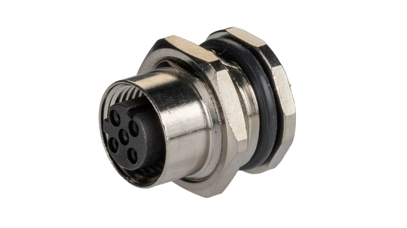 TE Connectivity Circular Connector, 4 Contacts, Rear Mount, M12 Connector, Plug, Female, IP67