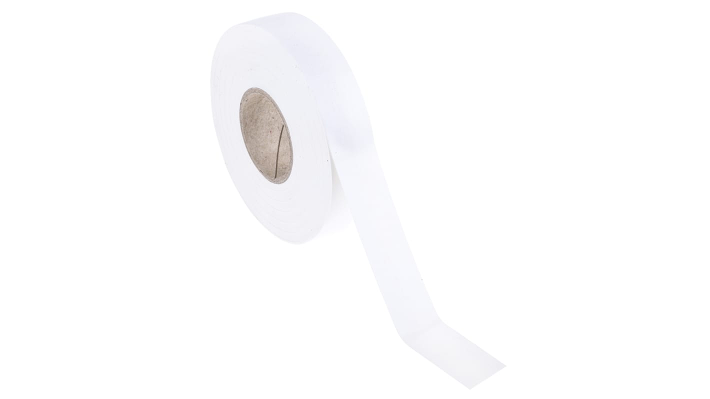 RS PRO PVC电工胶带, 白色, 19mm宽 x 33m长 x 0.13mm厚, 最高+70°C, 235605