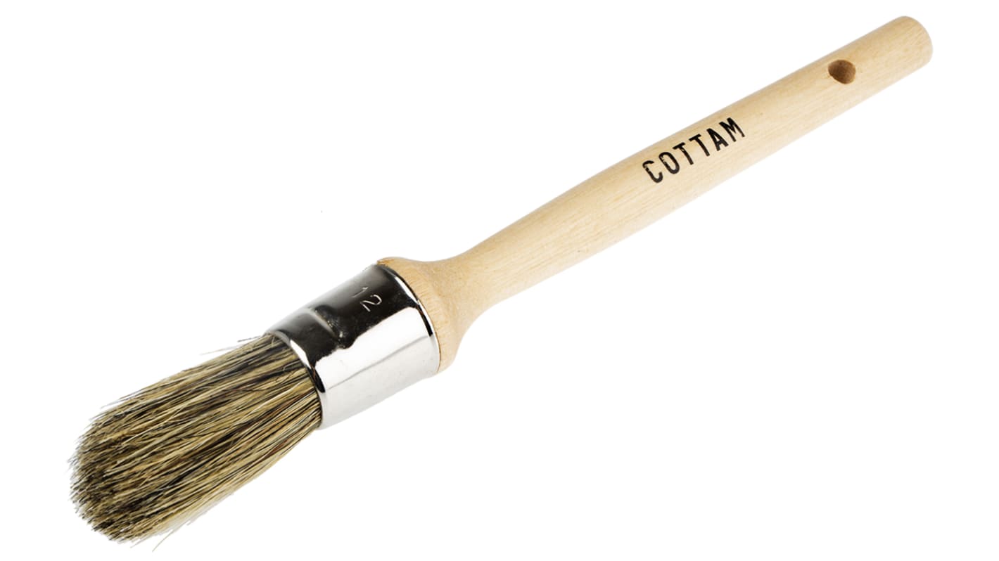 Cottam Thin 19mm Paint Brush with Round Bristles