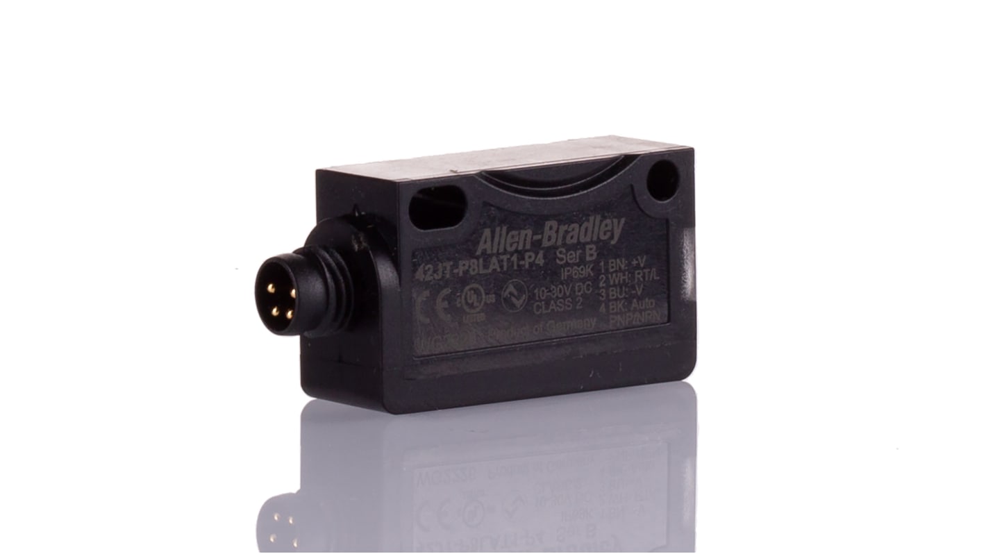 Rs-Online Sensore fotoelettrico Rettangolare Allen Bradley a retroriflessione rilevamento 50 mm → 13 m. uscita NPN/PNP