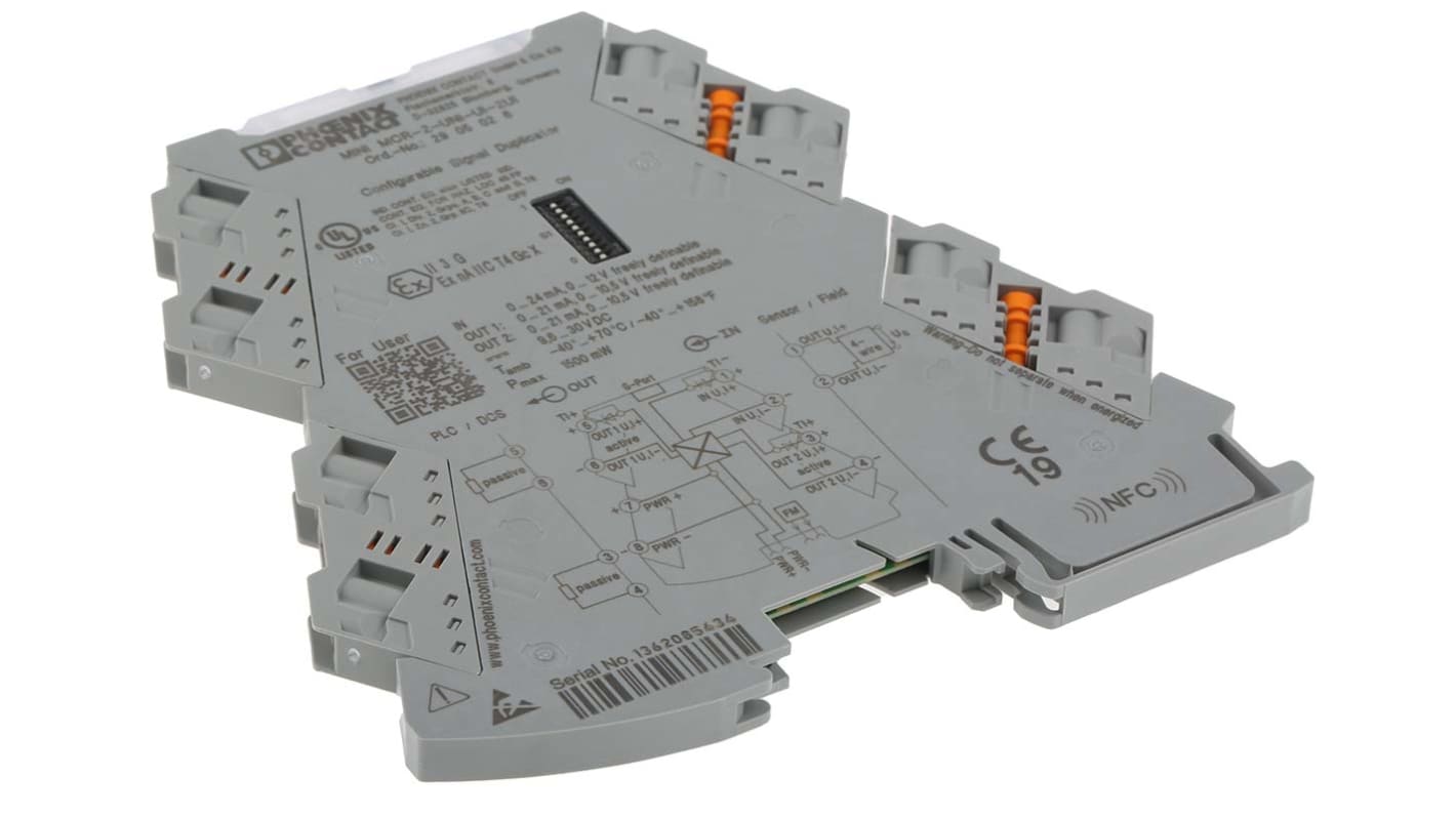 Phoenix Contact MINI MCR Series Signal Conditioner, Current, Voltage Input, Current, Voltage Output, 24V dc Supply, ATEX