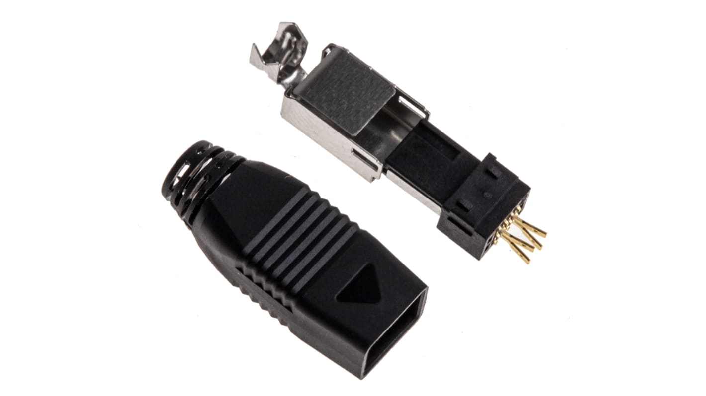Hirose 微型电源连接器插头, 4P, 30 V d直流、40 V 交流, 3A, 电缆安装, 焊接端接, PA外壳, MQ172系列