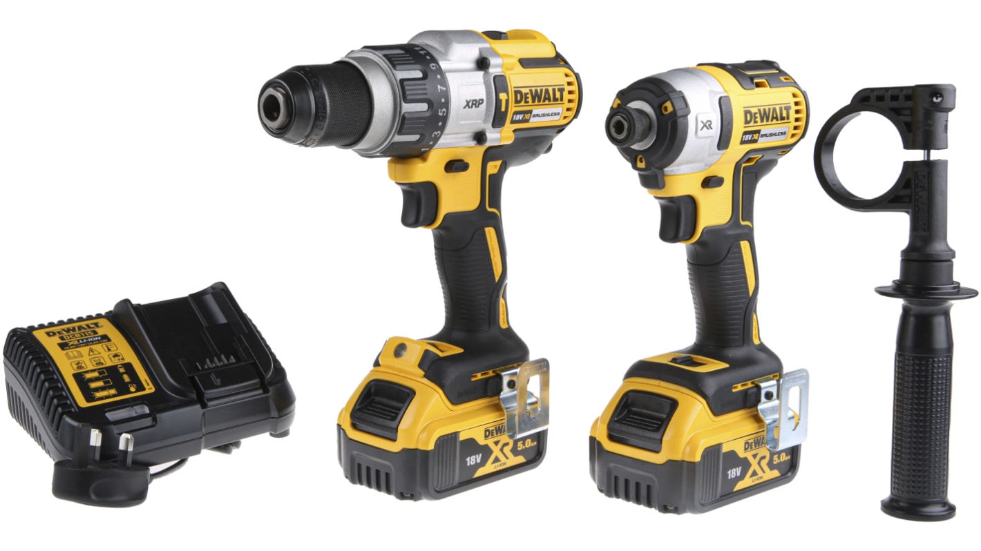 Kit de herramientas eléctricas DeWALT a batería Li-Ion, DCK276P2-GB 5Ah, 2 baterías incluidas, Tipo G - Británico de 3