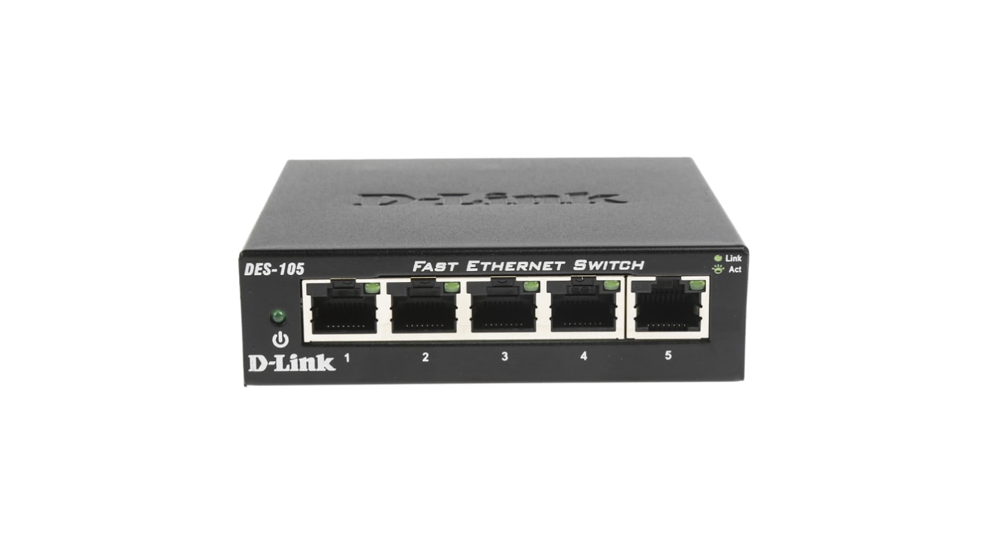 D-Link DES-105, Unmanaged 5 Port Ethernet Switch