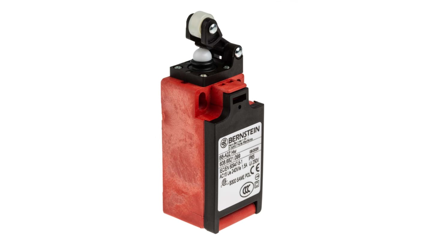 I88 Limit Switch With Lever, Roller Actuator, Thermoplastic, 2NC