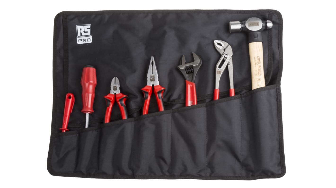 RS PRO 13 Piece Maintenance Tool Kit with Roll