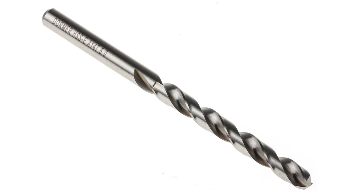 Dormer A147 Series HSS-E Twist Drill Bit, 6mm Diameter, 93 mm Overall