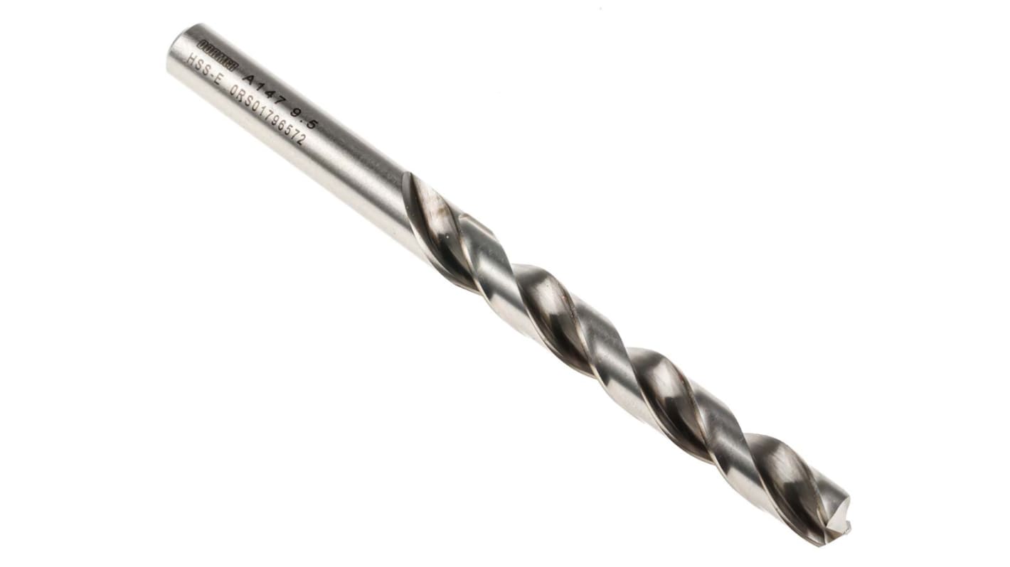 Dormer A147 Series HSS-E Twist Drill Bit, 9.5mm Diameter, 125 mm Overall