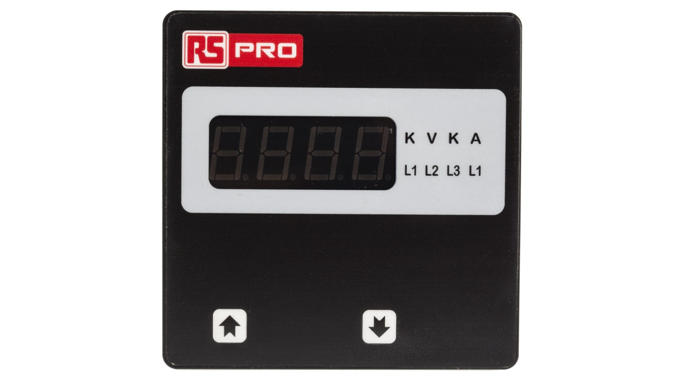 RS PRO Digital Voltmeter AC, LED Display 4-Digits ±0.5 + 1 Digit %