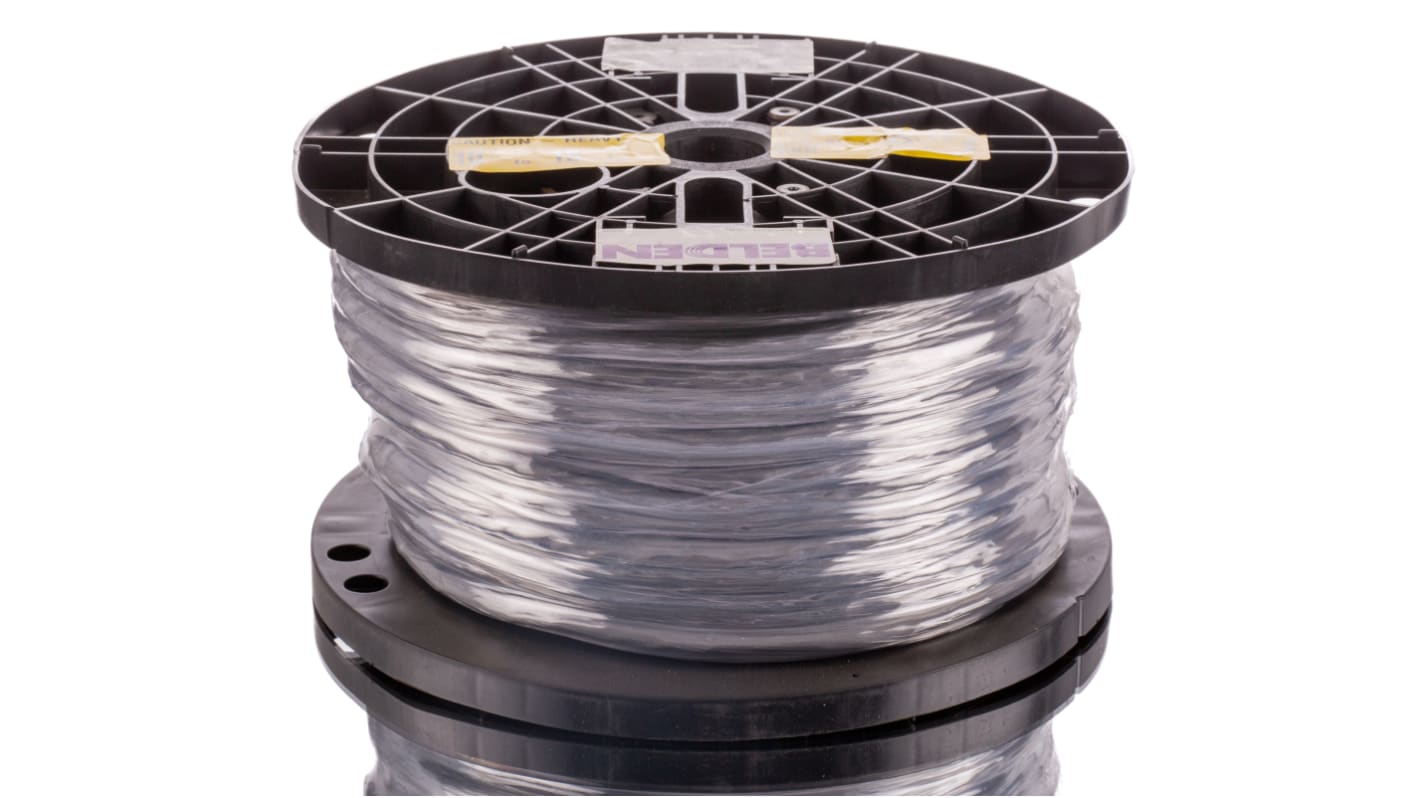 Belden 线路电平低压信号线 音频线, 0.82 mm²线规, 8.46mm外径, 阻燃, 铬PVC护套, 9156系列