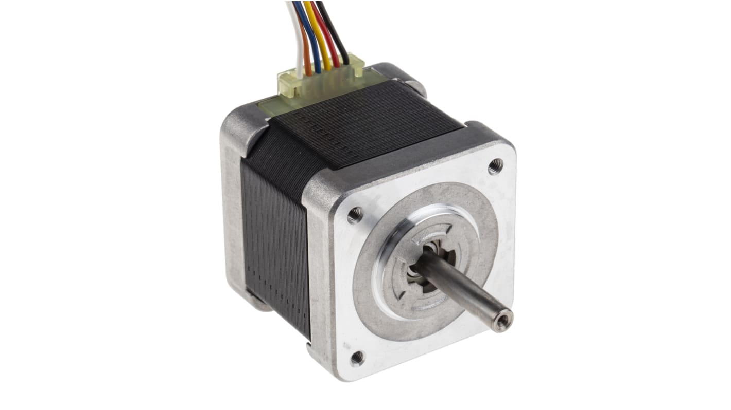 Sanyo Denki 1.8°混合单轴步进电机, 42 x 42mm, 24 V, 1.2 A, Φ5mm轴, 103H5系列