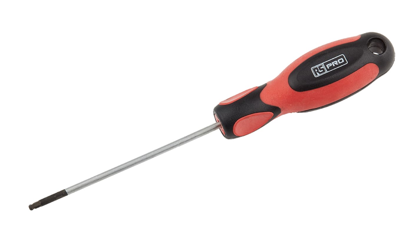 Cacciavite standard Brugola a testa sferica 2 mm RS PRO, lungh. lama 75 mm