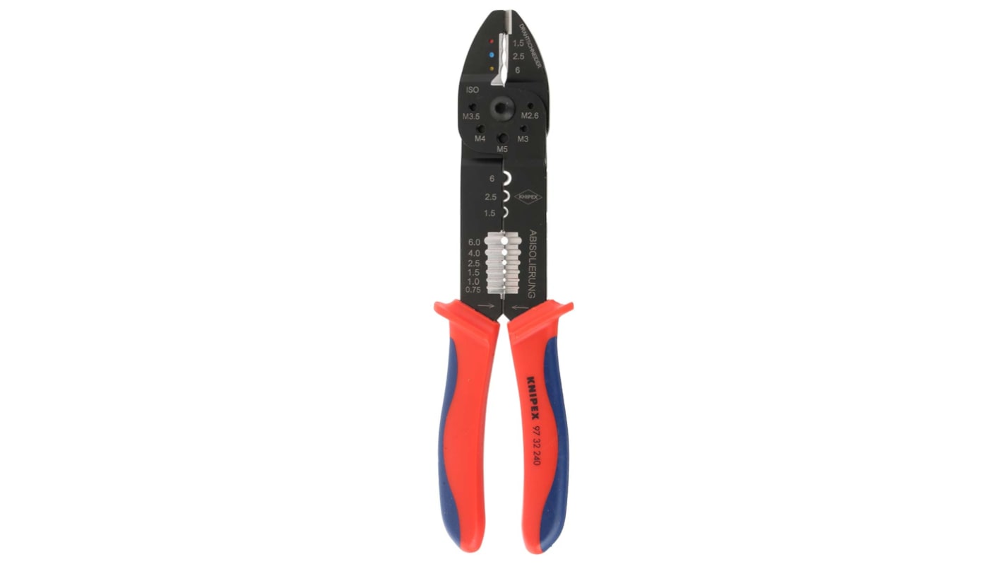 Knipex 圧着工具, ワイヤ寸法：20 → 10AWG, 圧着工具, 97 32 240