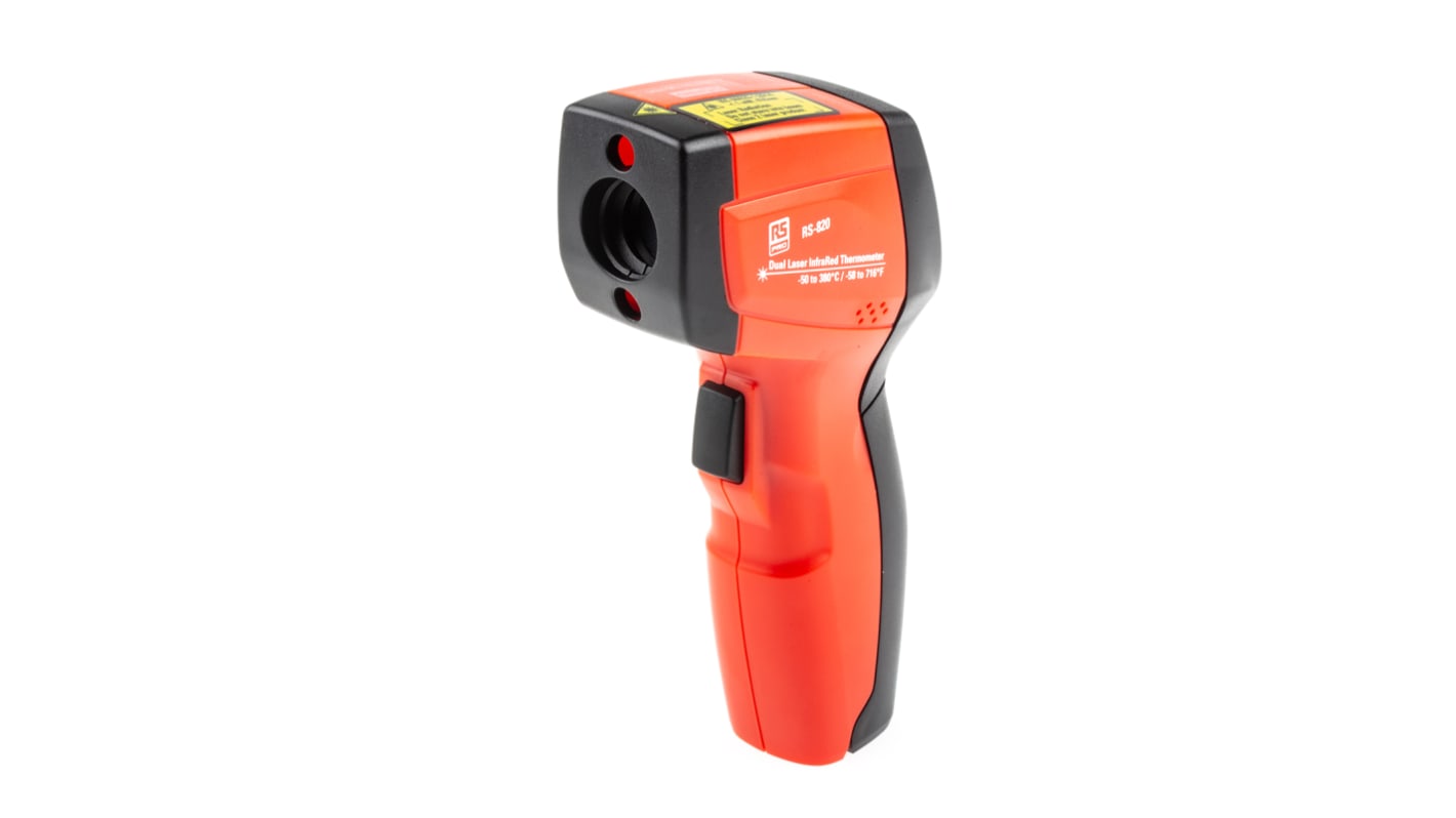 RS PRO Infrared Thermometer, -50°C Min, +380 °C, +716 °F Max, °C and °F Measurements