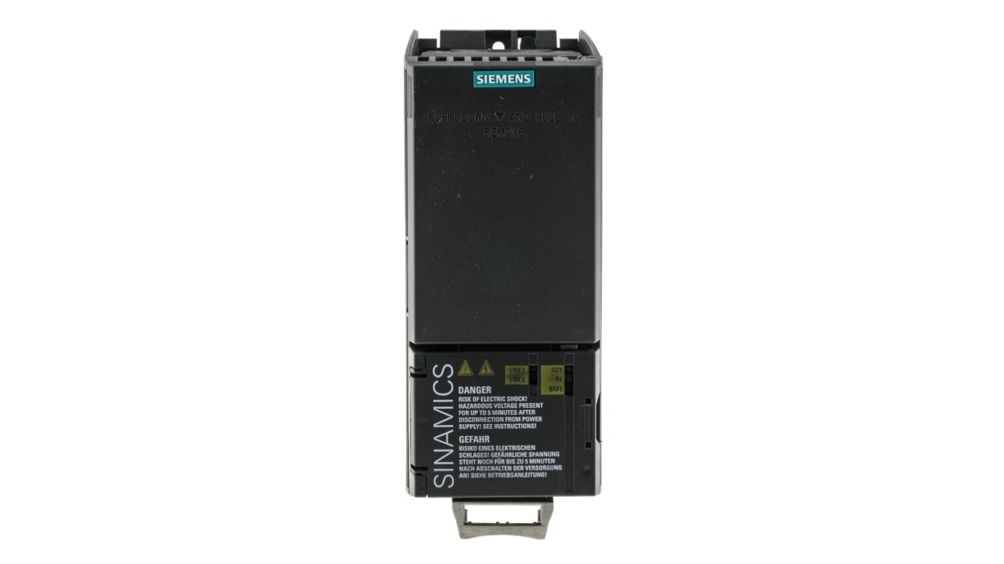 Siemens Inverter Drive, 0.37 kW, 0.55 kW, 3 Phase, 400 V ac, 1.9 A, 2.3 A, SINAMICS G120C Series