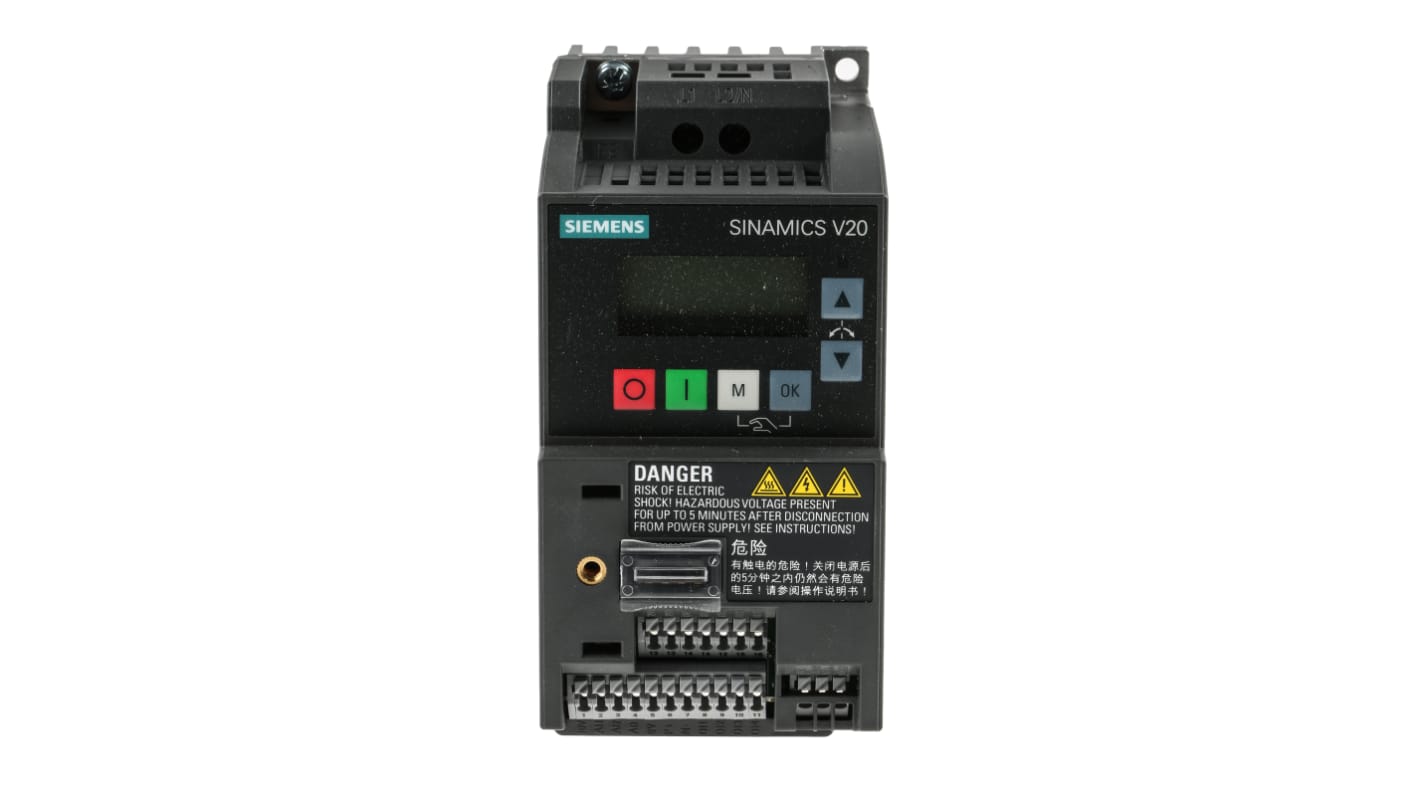 Rs-Online Inverter Siemens 0 37 kW 230 V c.a. 1 fase 0 → 550Hz