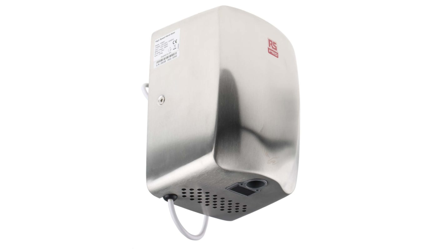 Suszarka do rąk, Automatyczny, Stal nierdzewna, 1150W, 220 → 240V ac