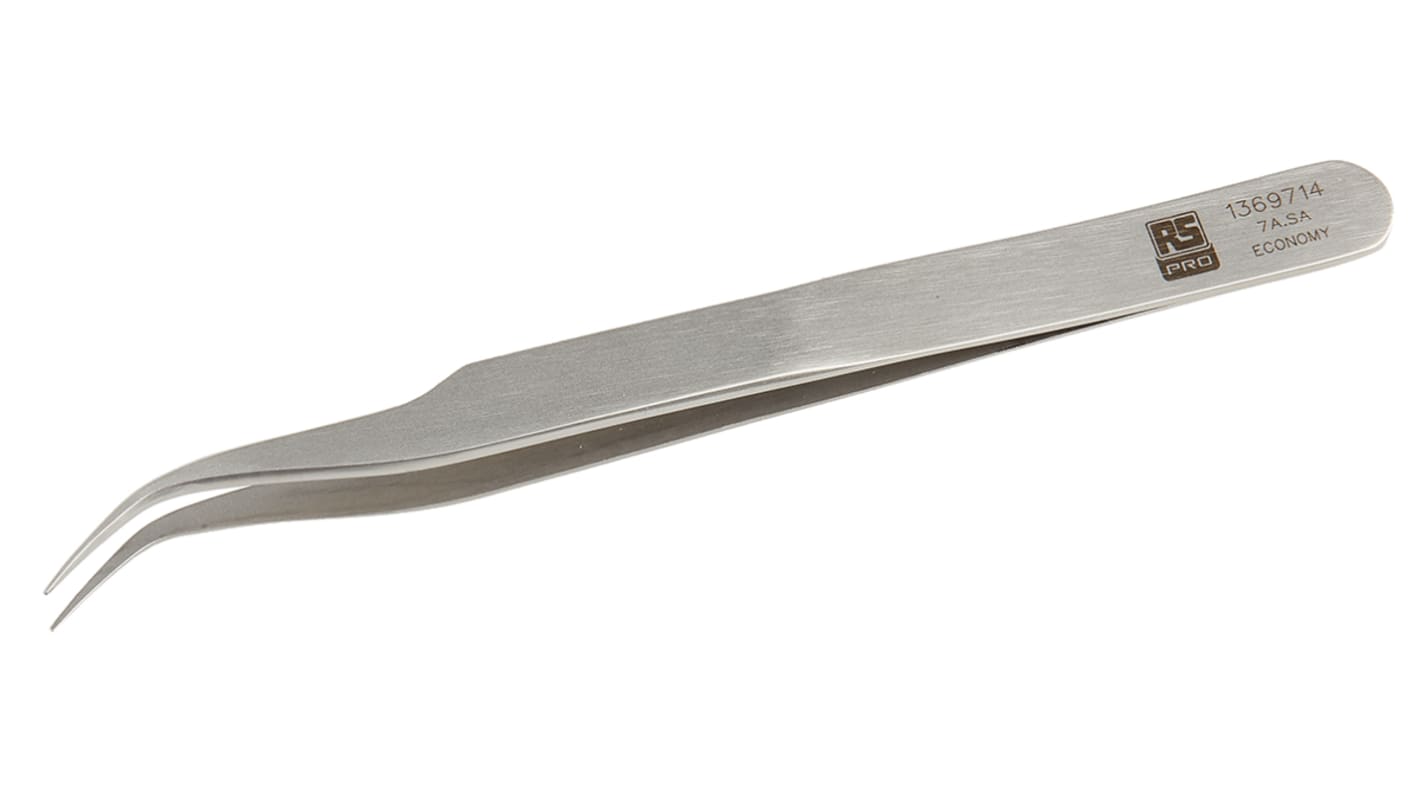RS PRO 115 mm, Stainless Steel, Strong, Tweezers