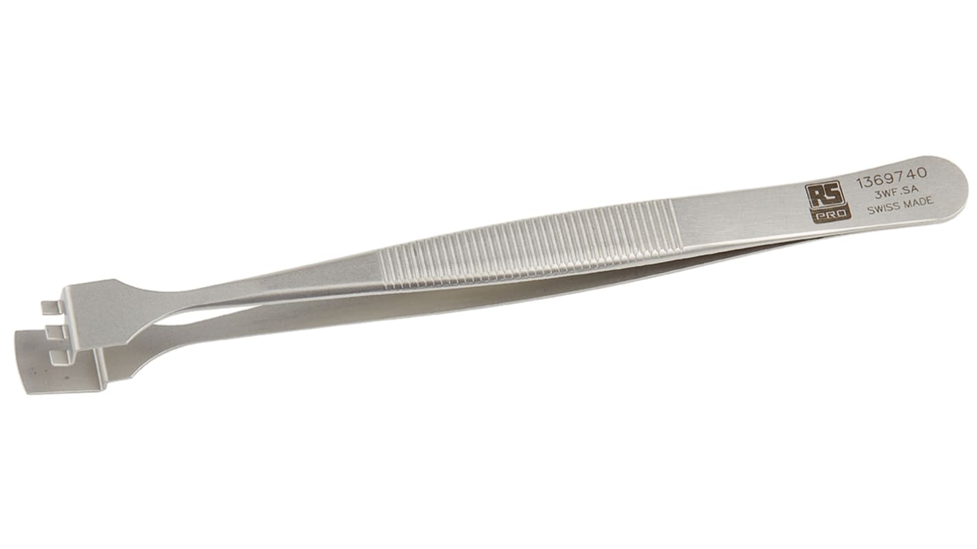 RS PRO 125 mm, Stainless Steel, Tweezers
