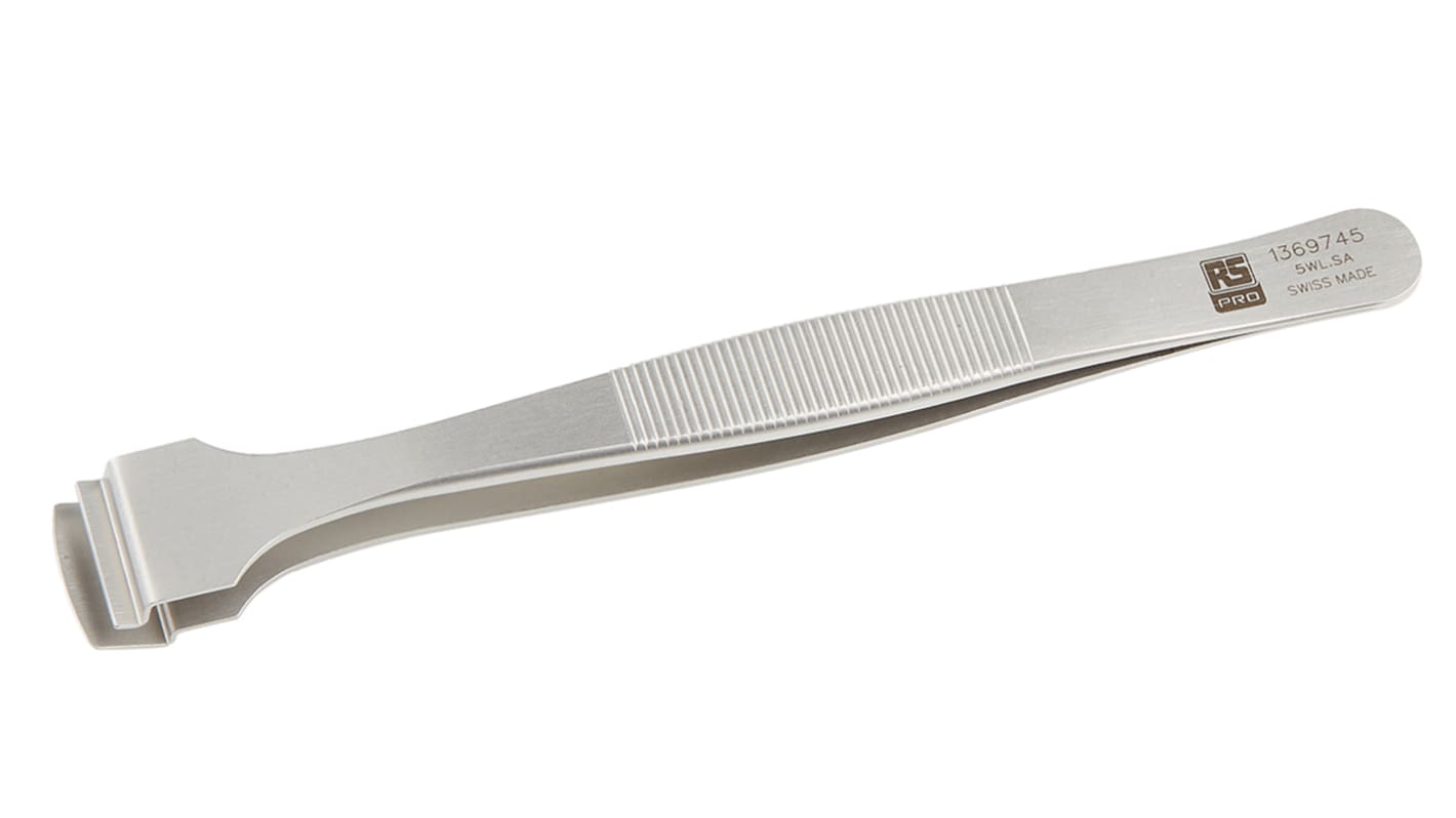 RS PRO 130 mm, Stainless Steel, Wafer, Tweezers
