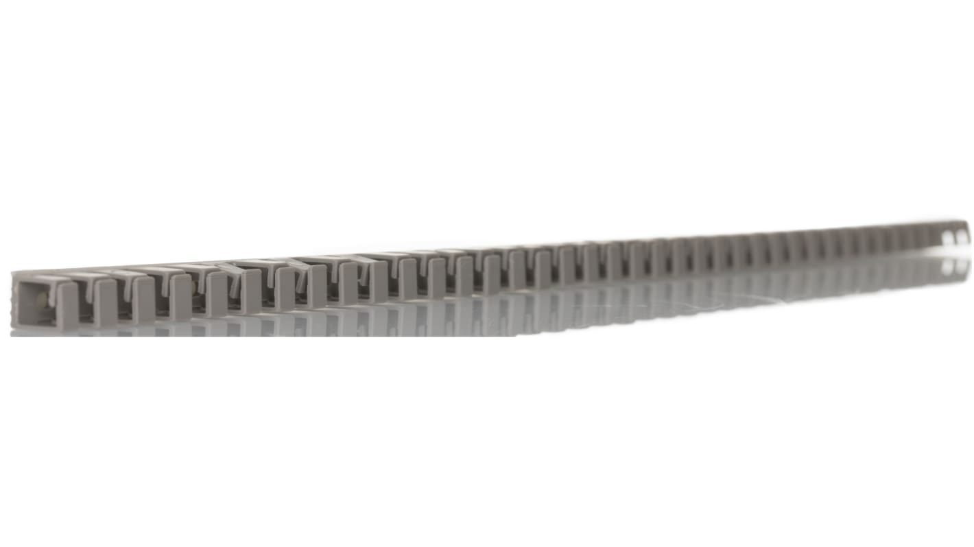 RS PRO Verdrahtungskanal Grau, 9 mm x 11mm Kunststoff, Länge 0.5m, Seitenwand Flexibel