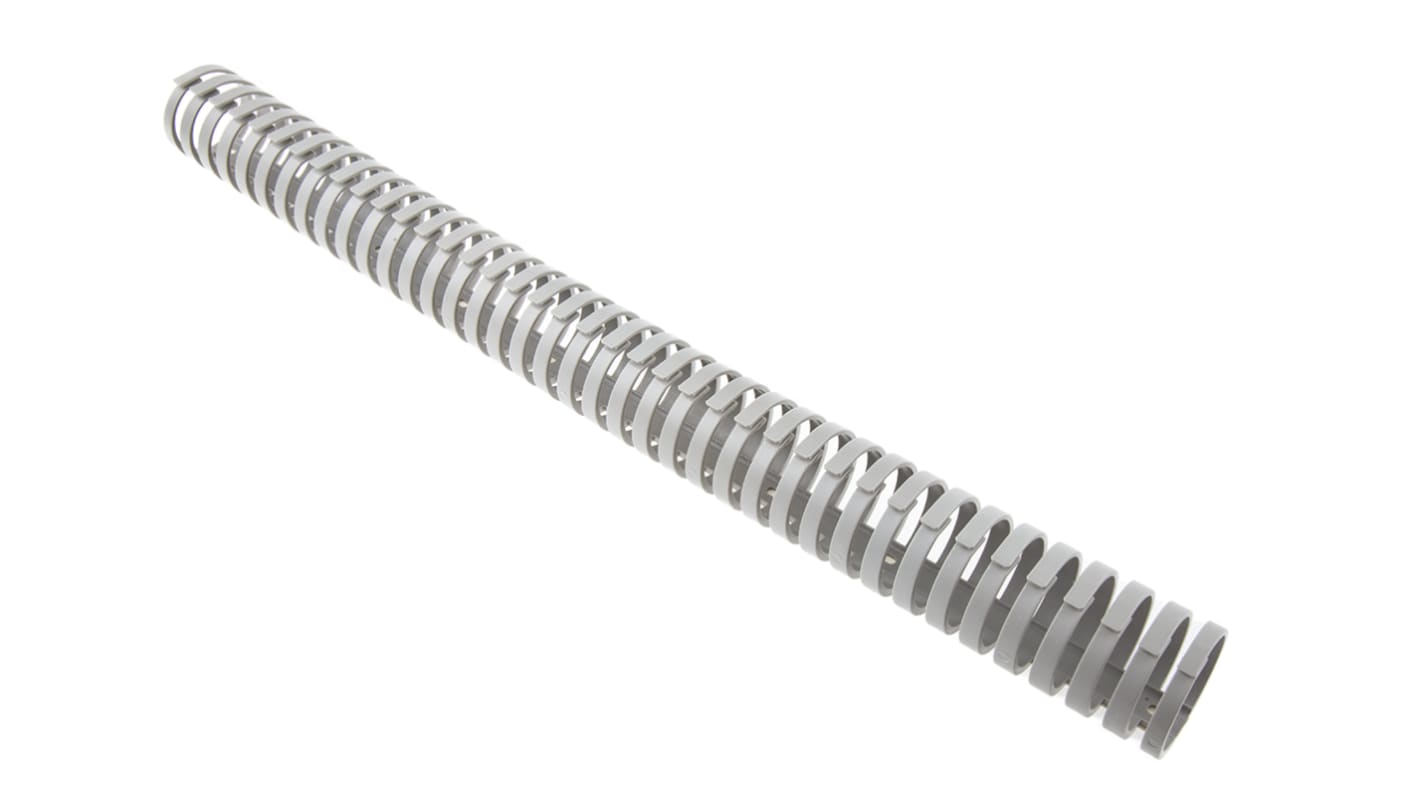 RS PRO Verdrahtungskanal Grau, 40 mm x 40mm Kunststoff, Länge 0.5m, Seitenwand Flexibel