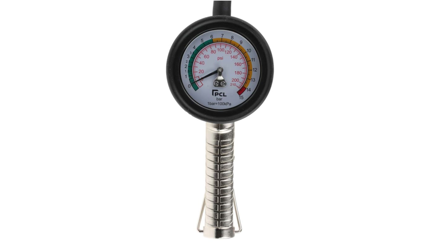 PCL Tyre Inflator, 10 → 210psi, 1/4in Air Inlet (BSP)
