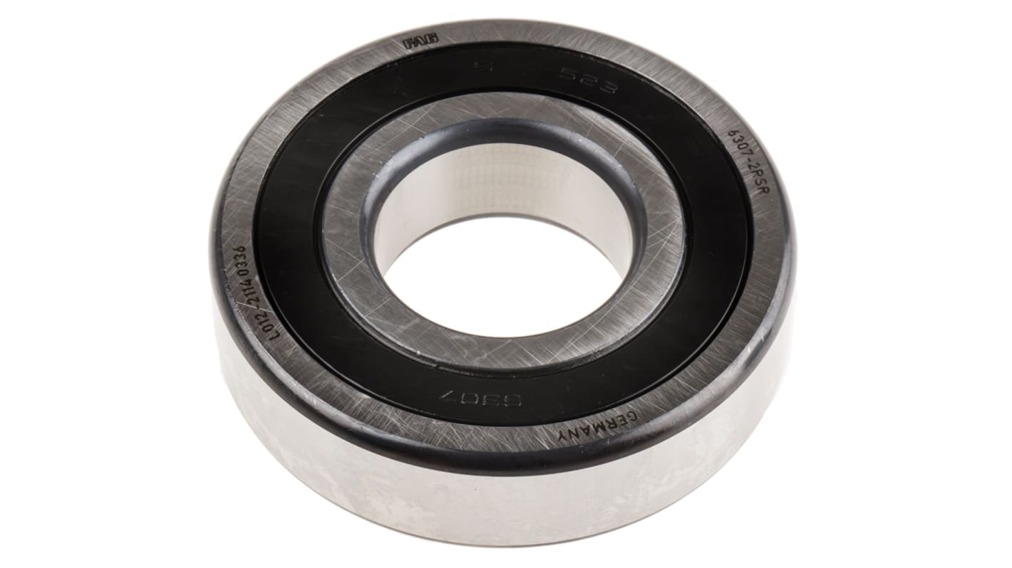 FAG 6307-2RSR Single Row Deep Groove Ball Bearing- Both Sides Sealed 35mm I.D, 80mm O.D