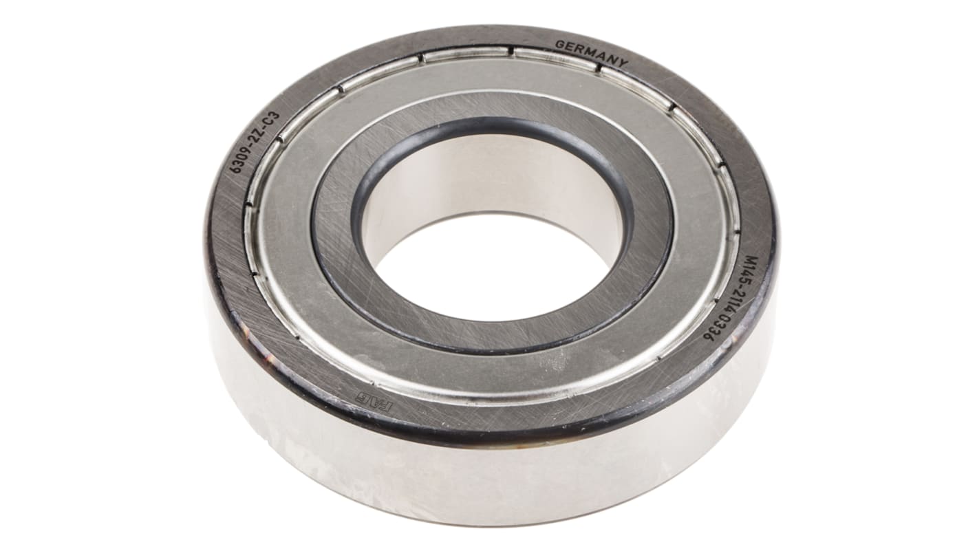 FAG 6309-2Z-C3 Single Row Deep Groove Ball Bearing- Both Sides Shielded 45mm I.D, 100mm O.D