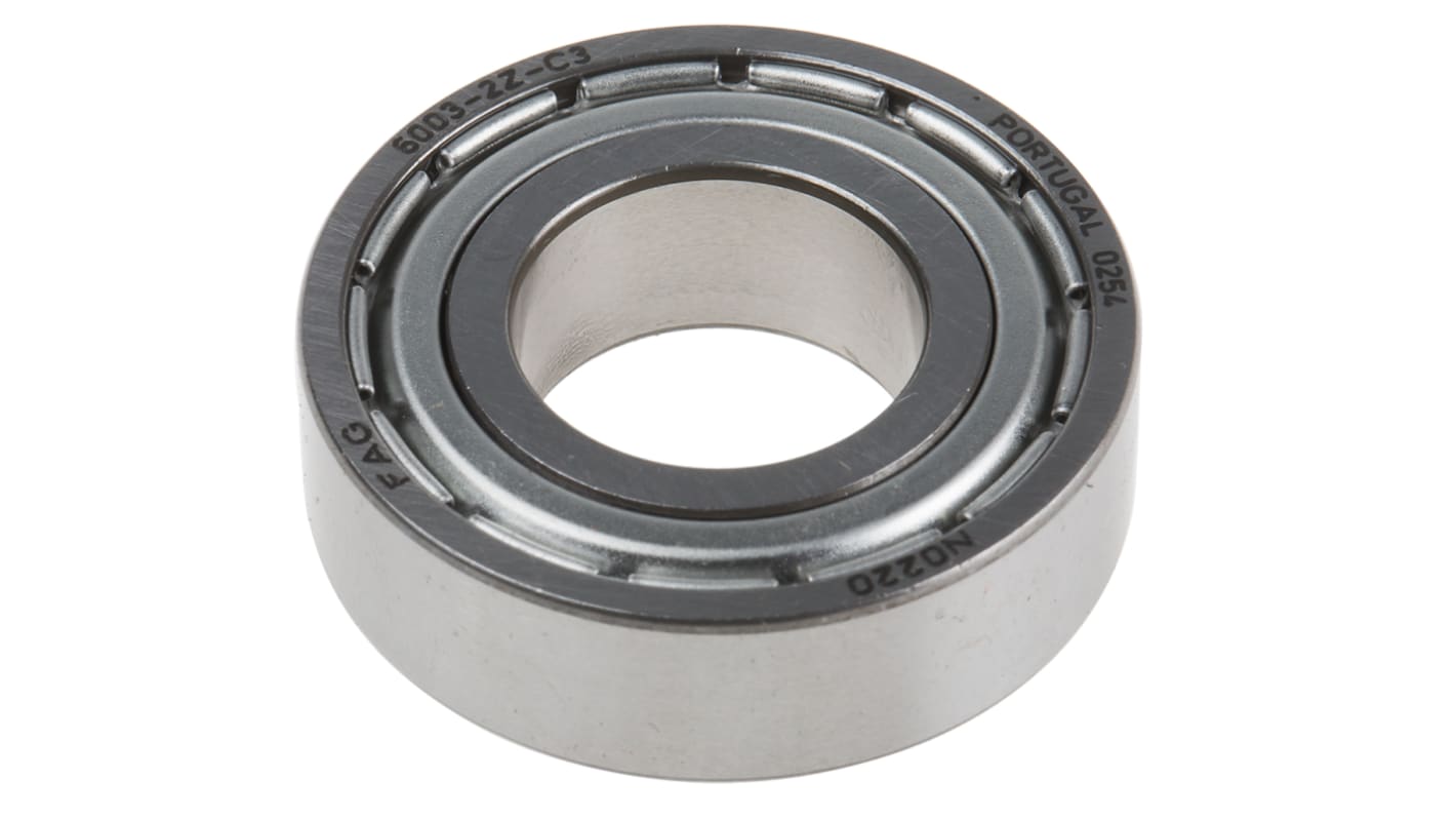 FAG 6003-2Z-C3 Single Row Deep Groove Ball Bearing- Both Sides Shielded 17mm I.D, 35mm O.D