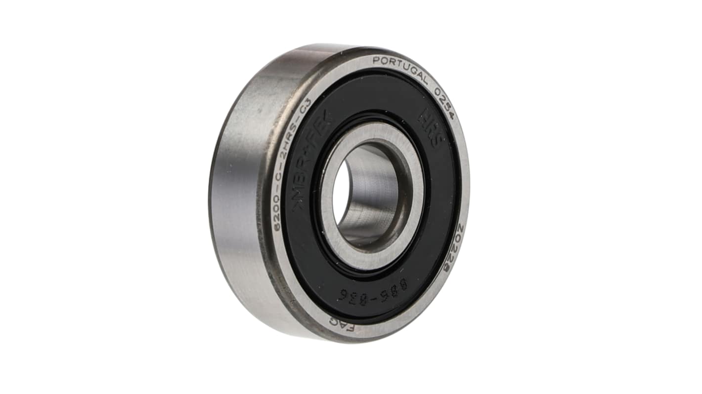 FAG 6200-C-2HRS-C3 Single Row Deep Groove Ball Bearing- Both Sides Sealed 10mm I.D, 30mm O.D