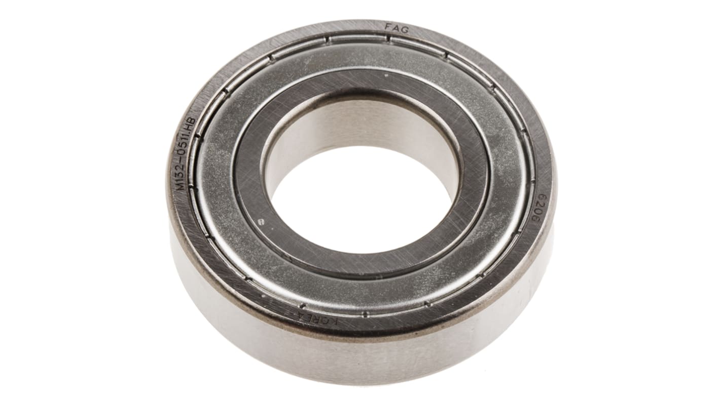 FAG 6206-2Z Single Row Deep Groove Ball Bearing- Both Sides Shielded 30mm I.D, 62mm O.D