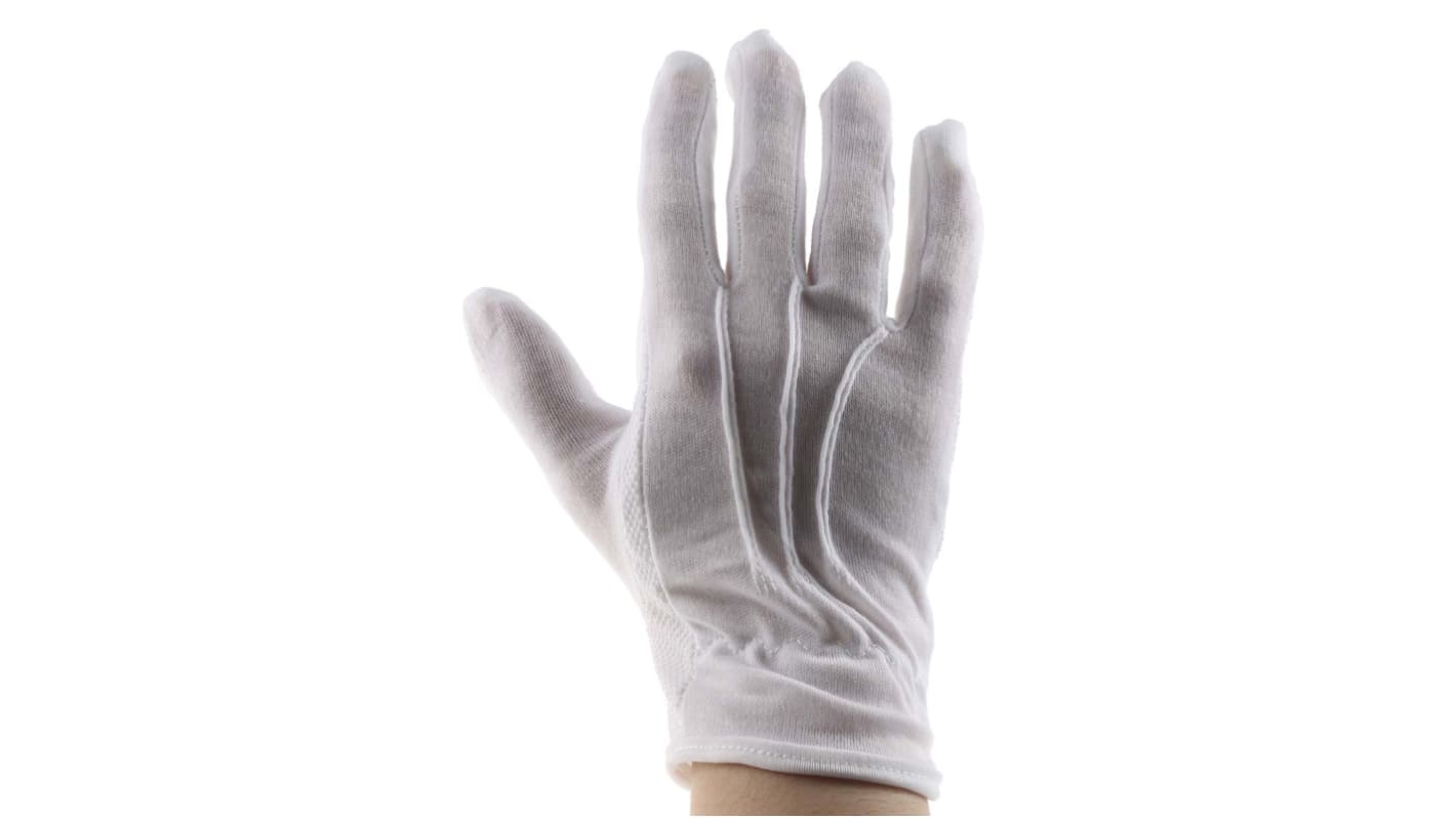 RS PRO White Cotton General Purpose Work Gloves, Size 8