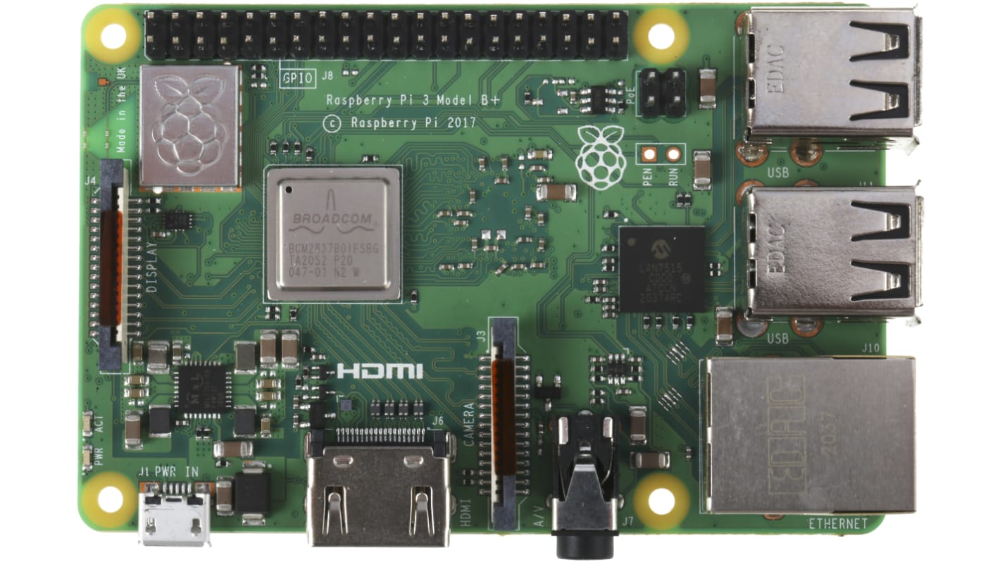 Raspberry Pi 3 B+ Raspberry Pi 3 B+ 1 GB Prozessor: BCM2837B0