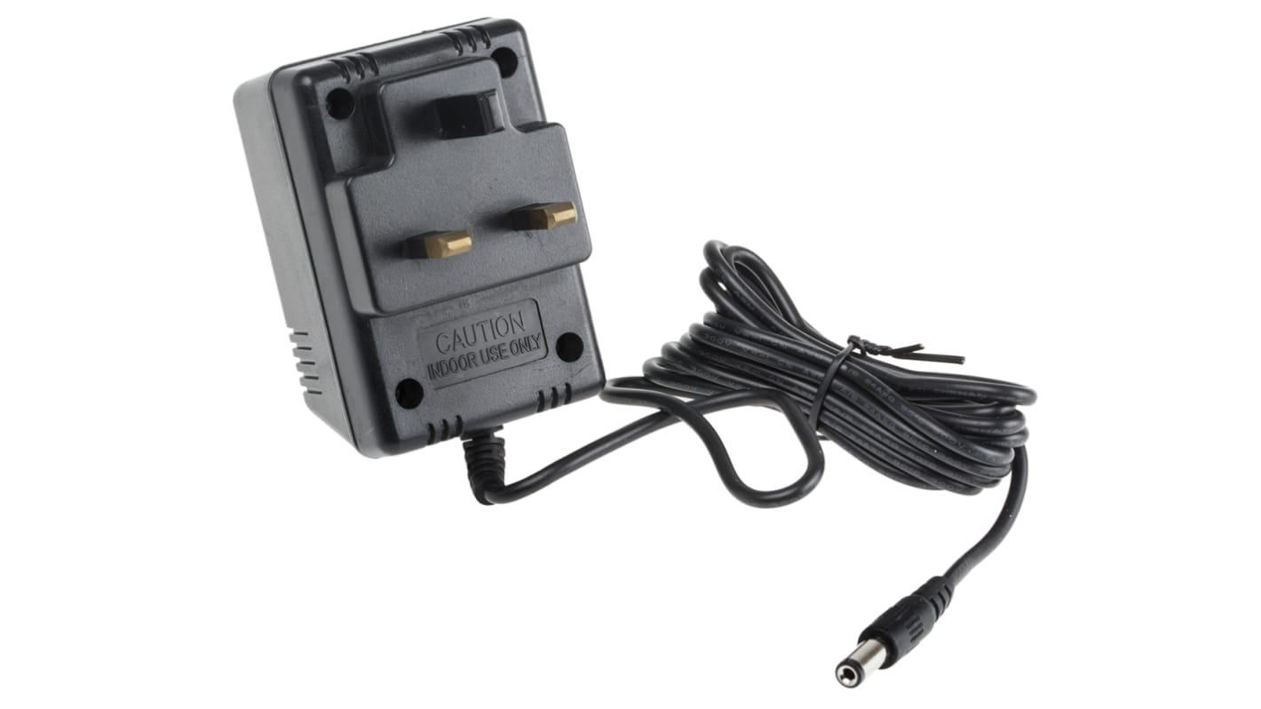 RS PRO 12V dc AC/DC-adapter, AC/DC-adapter, 450mA, 6W, Britisk stik