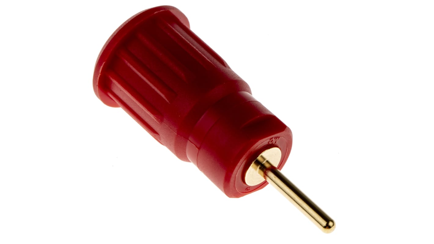 Staubli Red Female Banana Socket, 4 mm Connector, Press Fit Termination, 24A, 1000V, Gold Plating