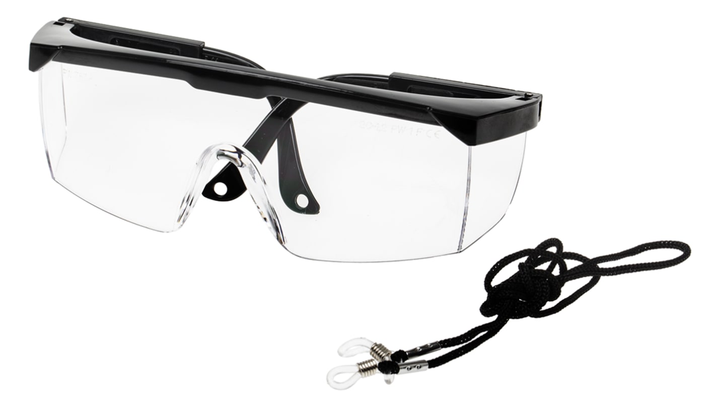 RS PRO Anti-Mist Safety Glasses, Clear Polycarbonate Lens
