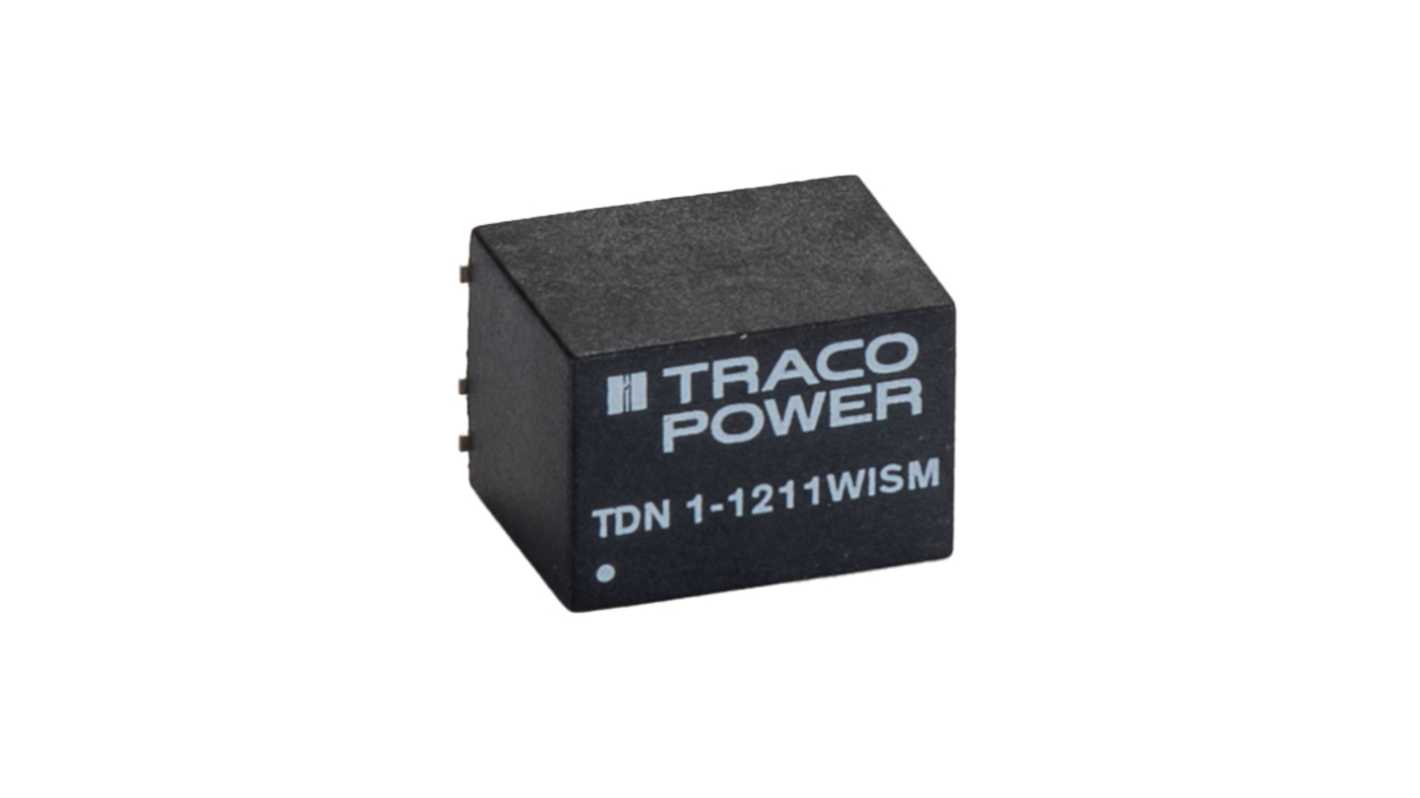 TRACOPOWER TDN 1WISM DC-DC Converter, 5V dc/ 200mA Output, 4.5 → 18 V dc Input, 1W, PCB Mount, +90°C Max Temp