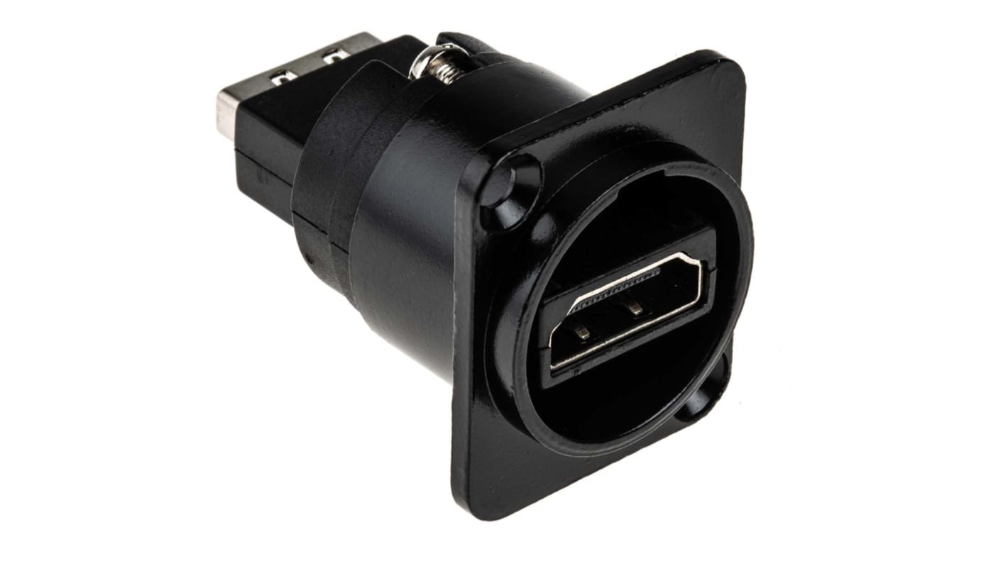 RS PRO Type A 2 Way Female Feedthrough HDMI Connector