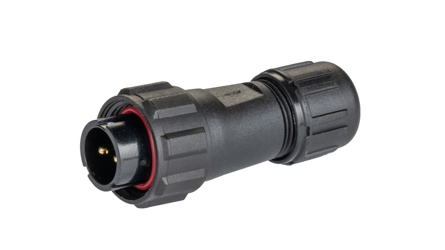 RS PRO Mini Rundsteckverbinder Stecker 2-polig / 13A Kabelmontage, Lötanschluss IP68