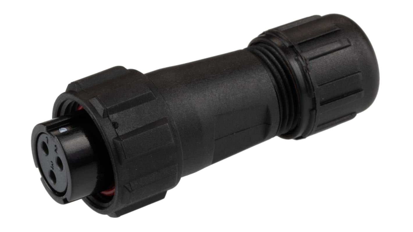 RS PRO Mini Rundsteckverbinder Stecker 3-polig / 13A Kabelmontage, Lötanschluss IP68