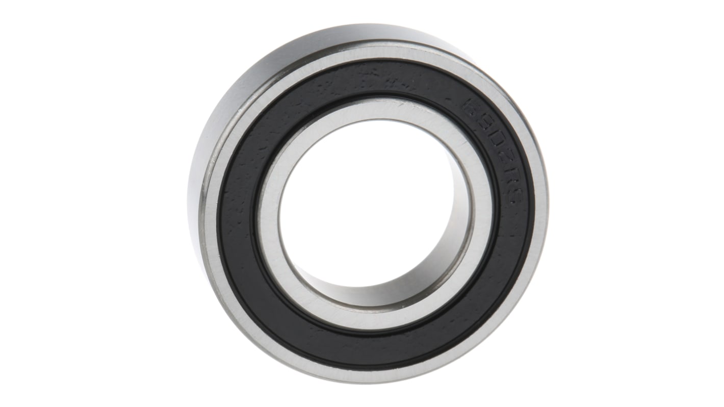 SKF 单列深沟球轴承, 15mm内径, 28mm外径, 7mm宽滚道, CN间隙, 两侧密封