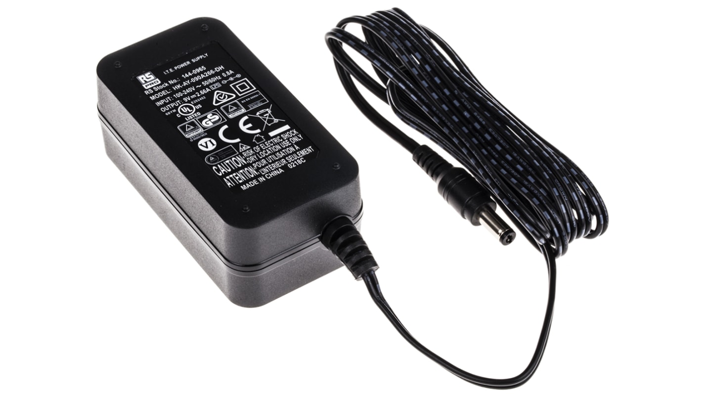 RS PRO 24W Plug-In AC/DC Adapter 24V dc Output, 0 → 1A Output