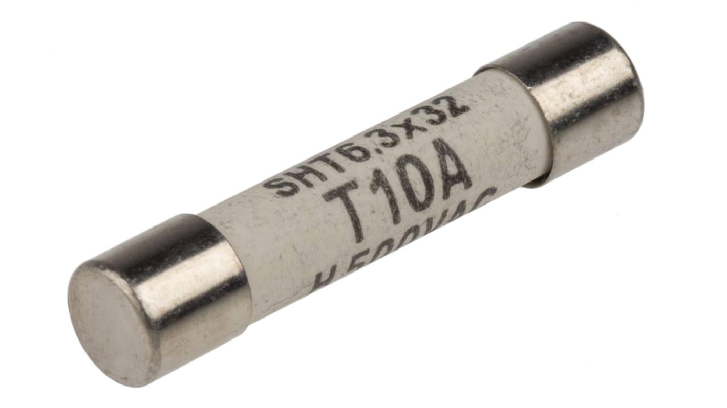 Schurter 10A T Ceramic Cartridge Fuse, 6.3 x 32mm