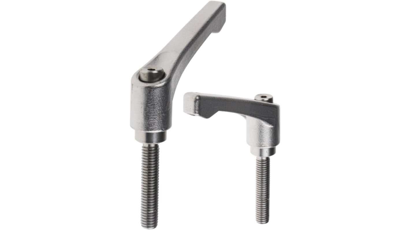 RS PRO Stainless Steel Clamping Lever, M8 x 40mm